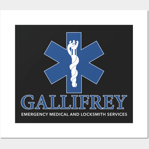 Gallifrey: Emergency Medical and Locksmith Services Wall Art by TheTofuCube